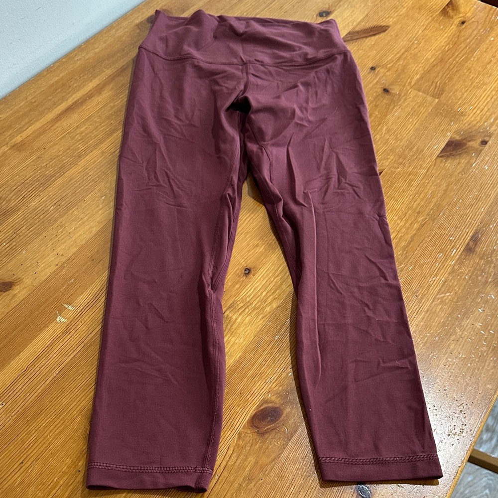 Lululemon Athletica Burgundy Leggings - Picture 5 of 9